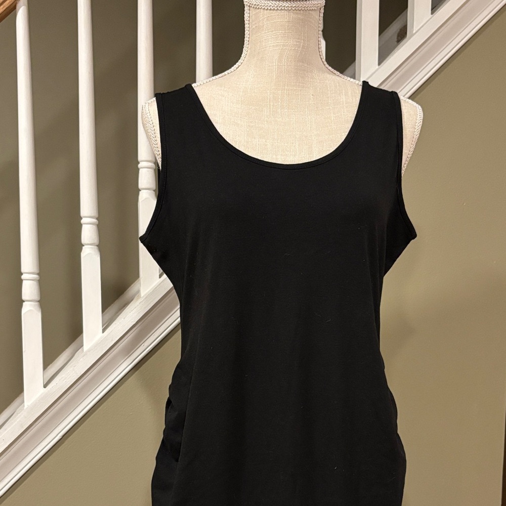 Maternity Classic Black Sleeveless Dress